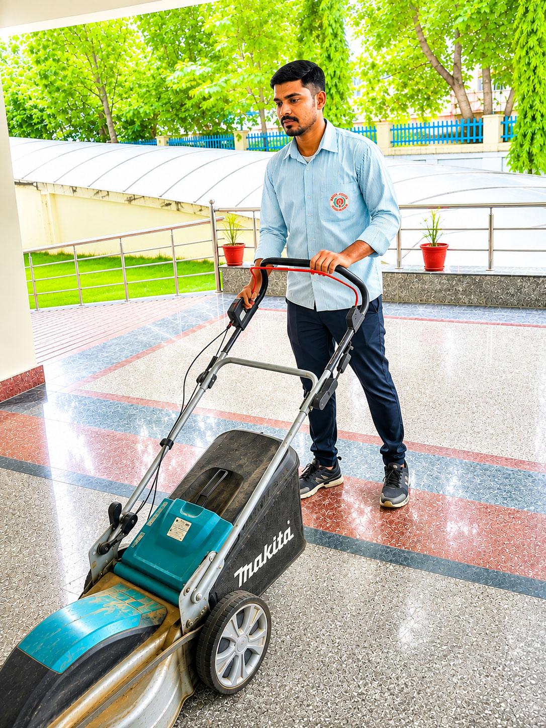 Cleaning through machine